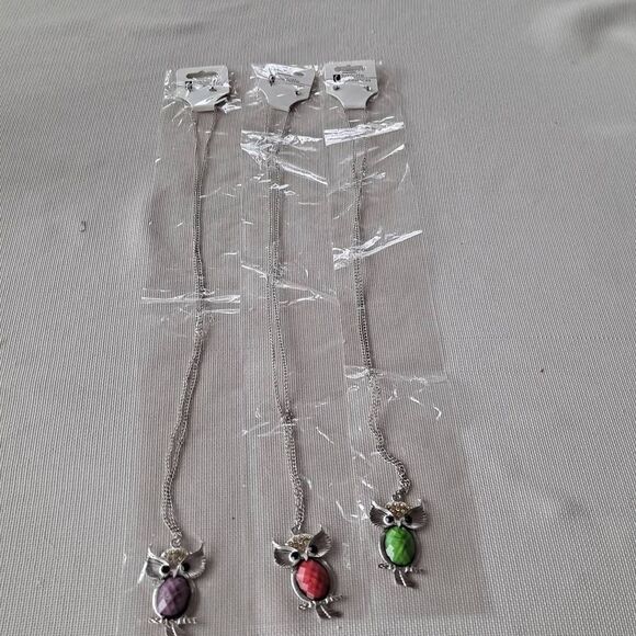 3 Owl necklace and earrings sets Nwt - Picture 8 of 8